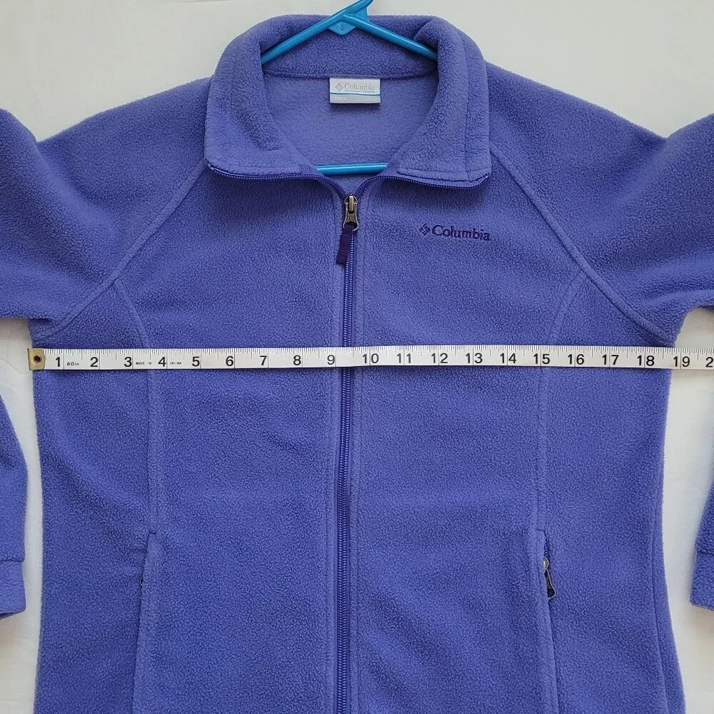 Columbia Fleece Jacket Full Zip Purple Kids Youth Large 14/16 Gorpcore Outdoor